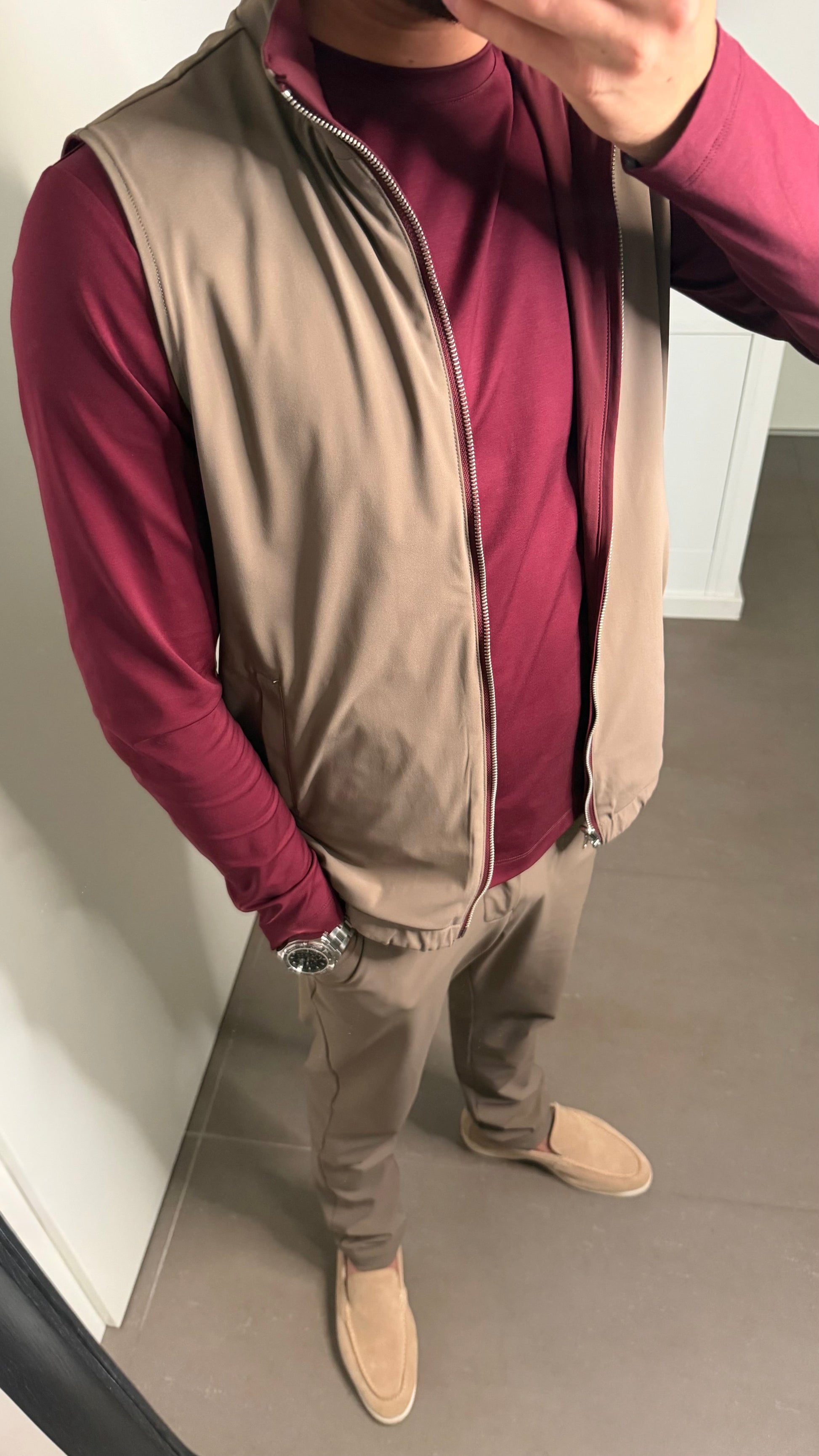 Shiny Longsleeve Burgundy